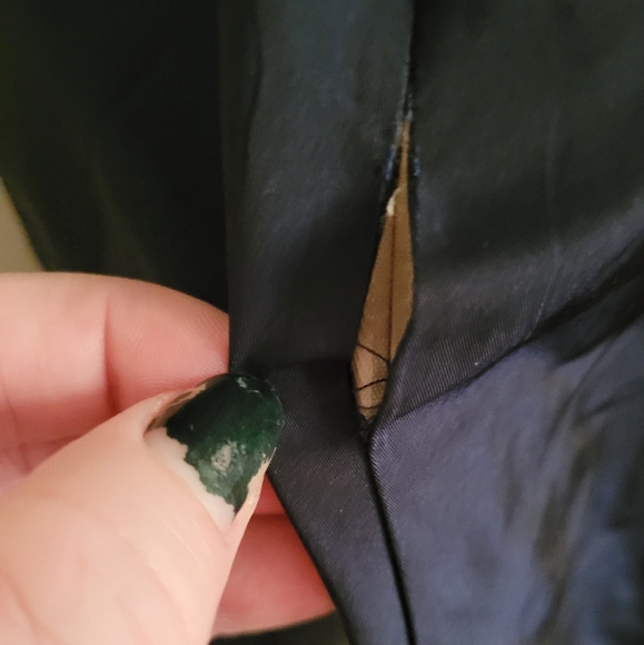 BCBGMaxAzria Colorblock Blue Black Cream Strapless Puff Mini Dress Size 6 - Picture 8 of 11